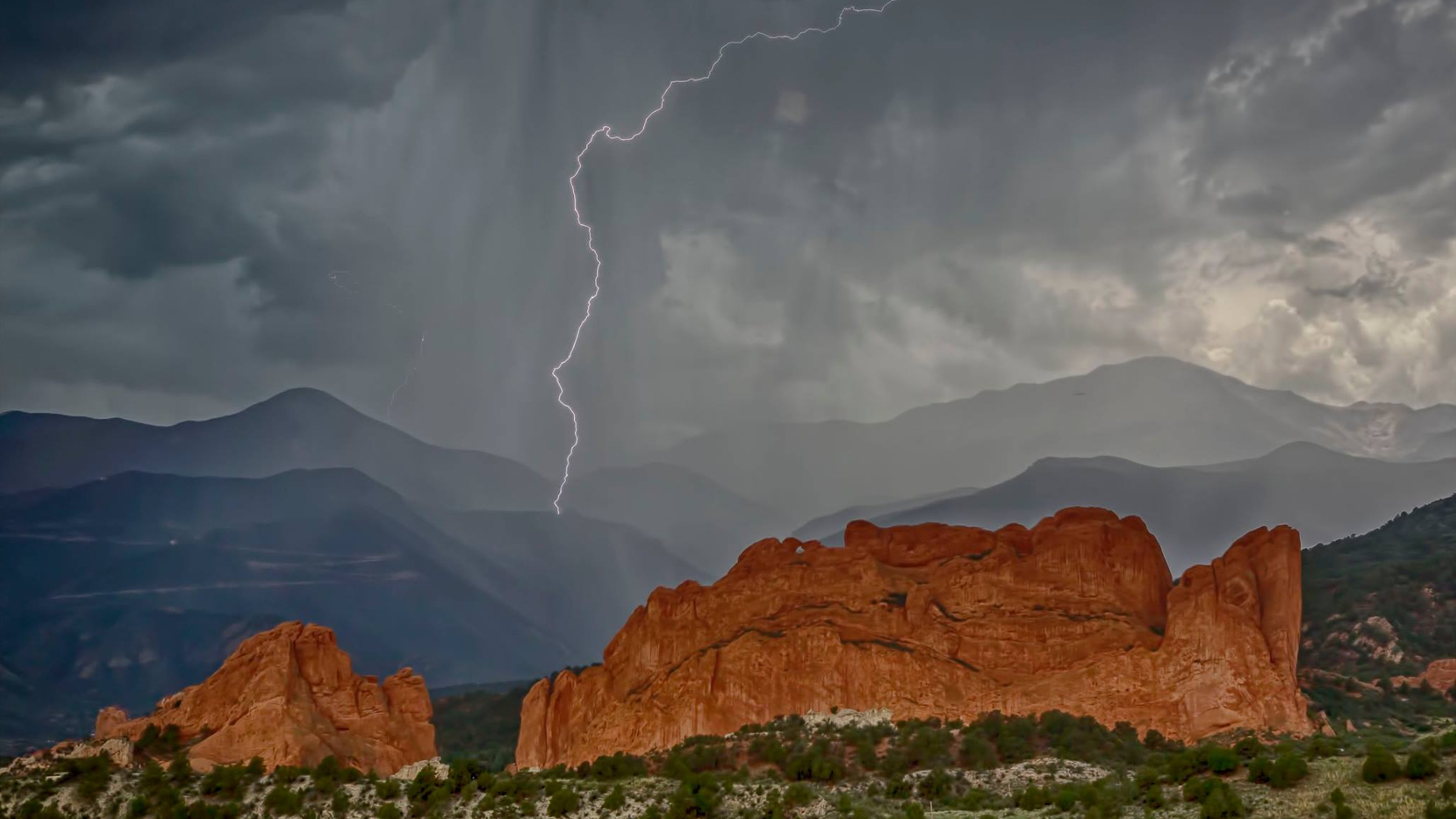 Garden of the Gods Lightning Storm
