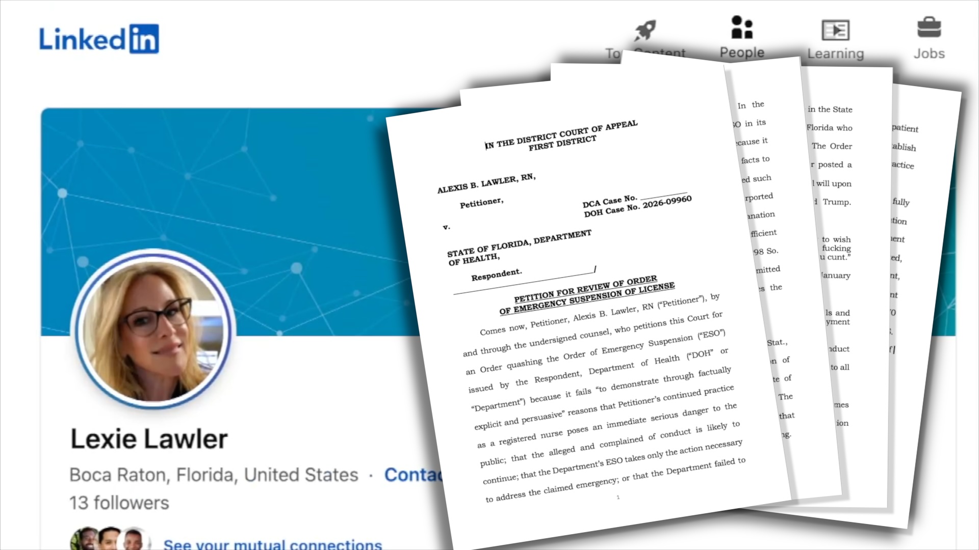 Florida nurse fights suspension over Karoline Leavitt comments