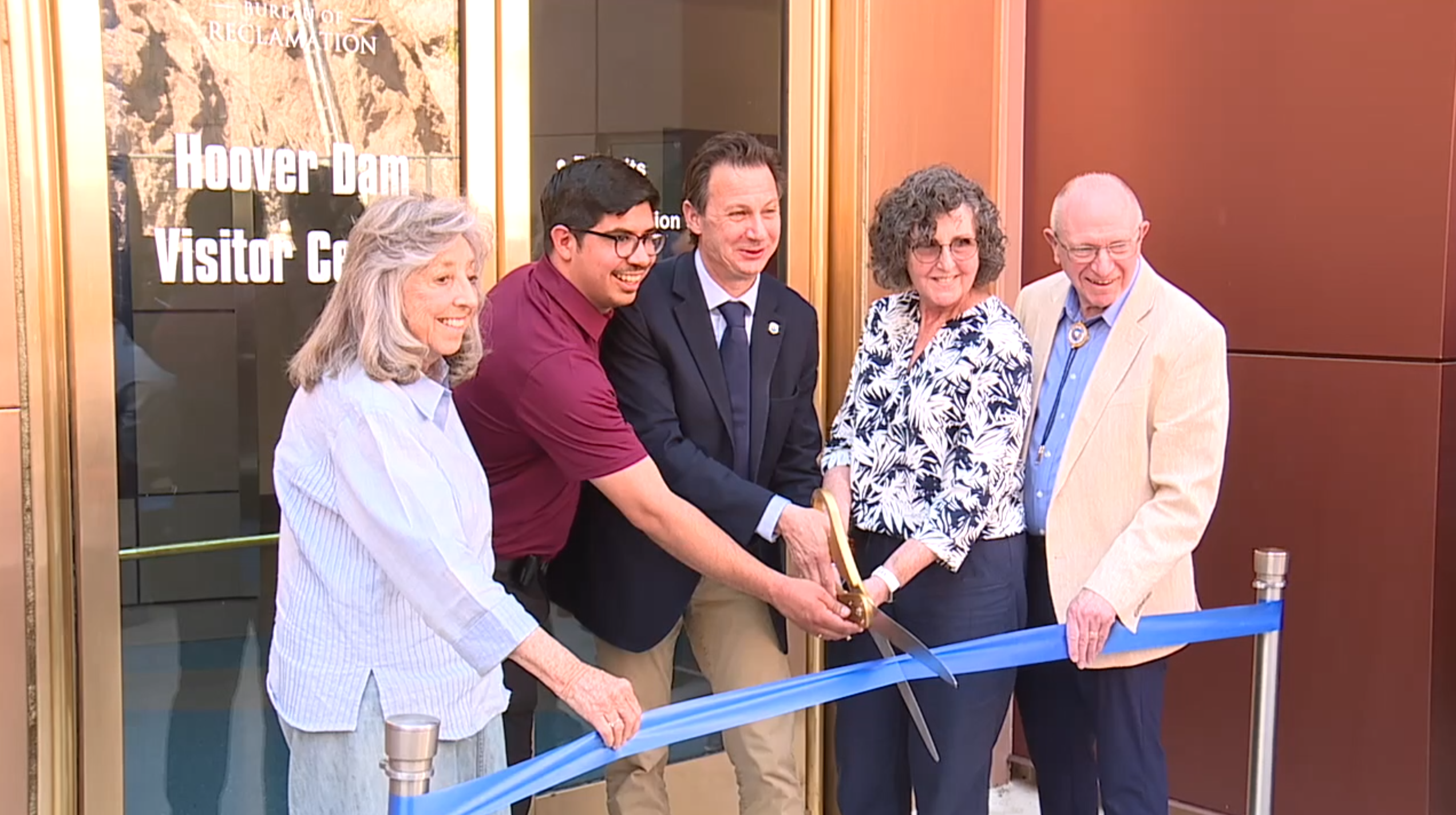 The New Hoover Dam Visitor Center hosts a ribbon cutting ceremony