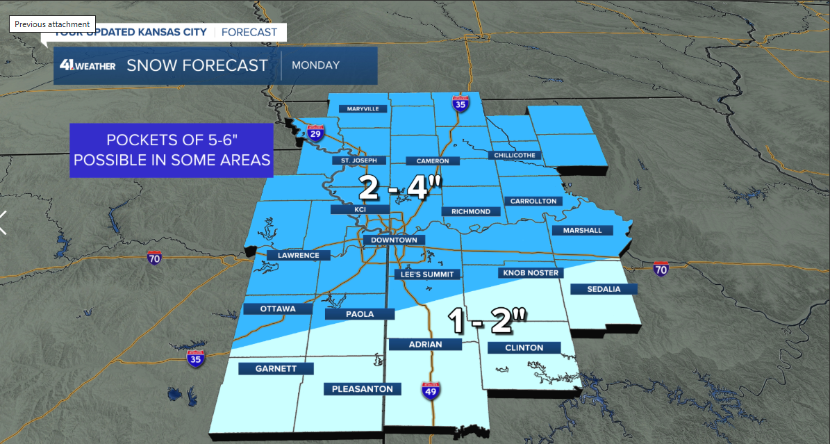  Updated snow forecast totals