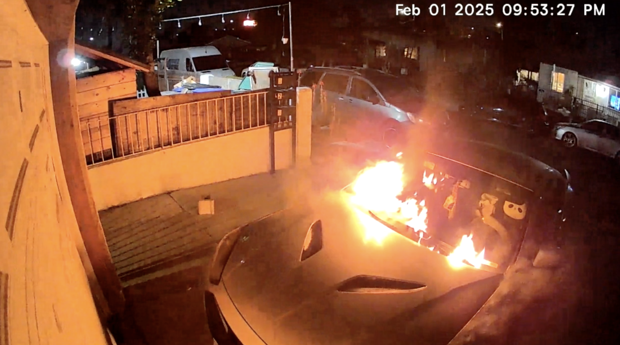 Video shows arsonists lighting up woman's car in Logan Heights