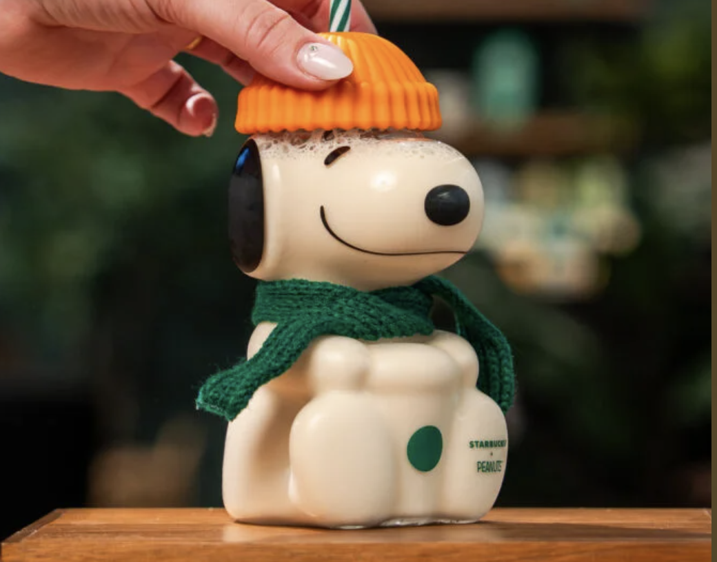 Snoopy glass cold cup