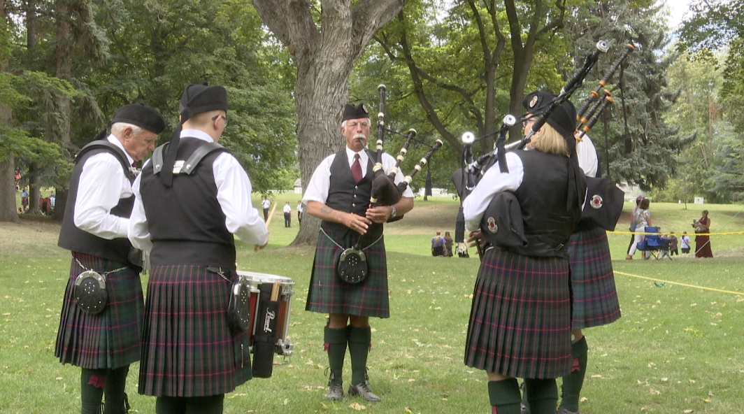 Bagpipers at the Bitterroot Celtic Games
