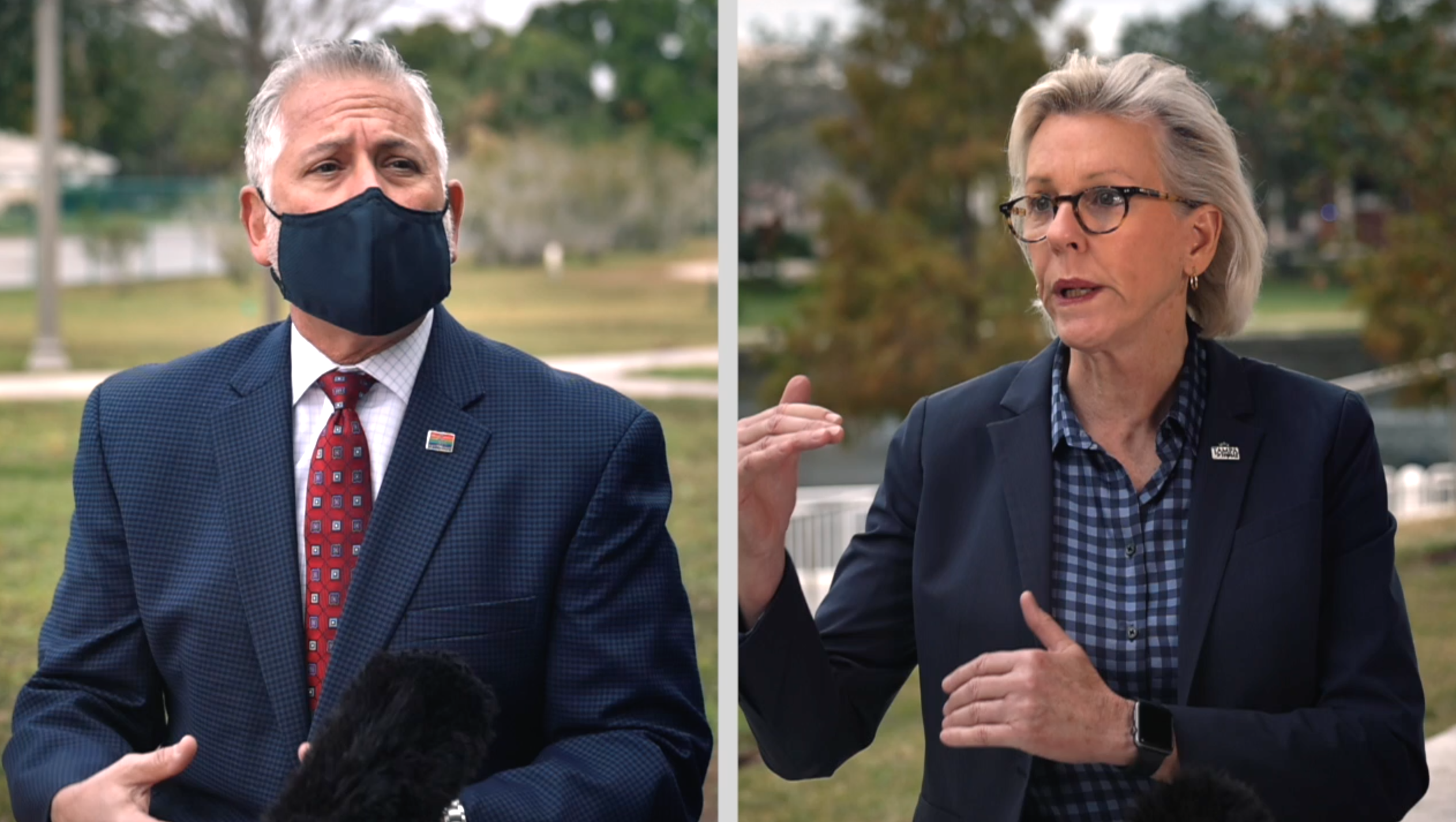 St. Petersburg Mayor Rick Kriseman and Tampa Mayor Jane Castor