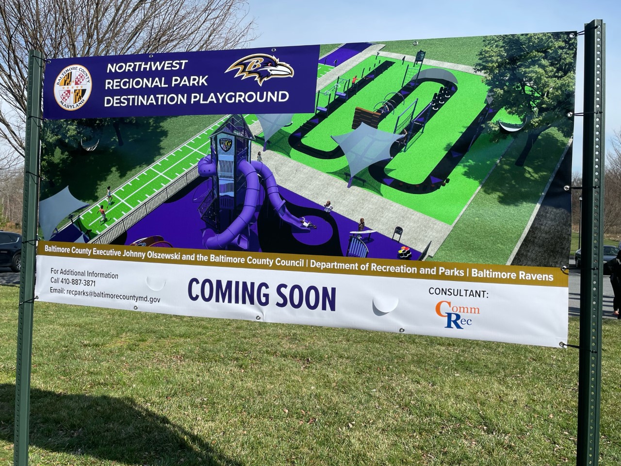 Ravens playground sign 