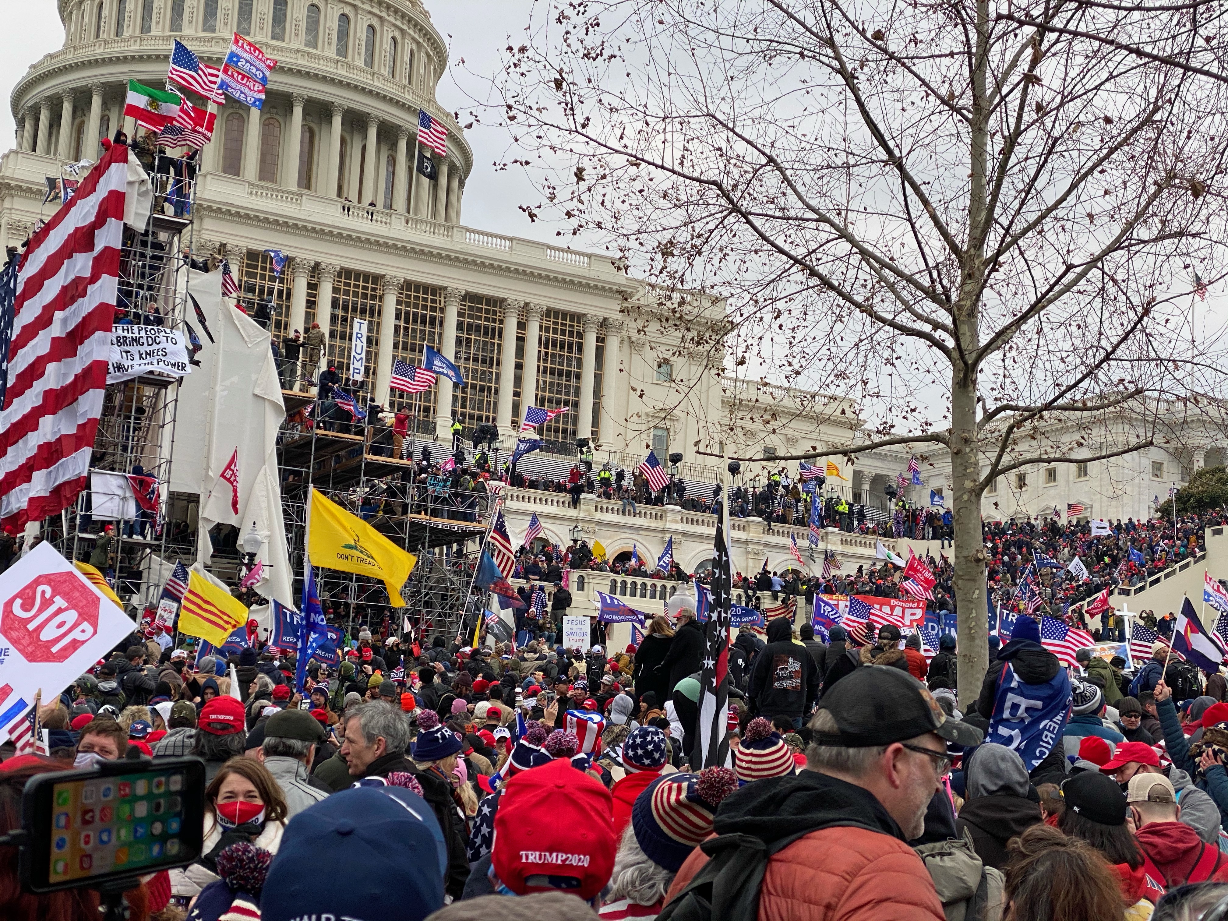 Outside the US Capitol Wednesday during the Pro-Trump protest