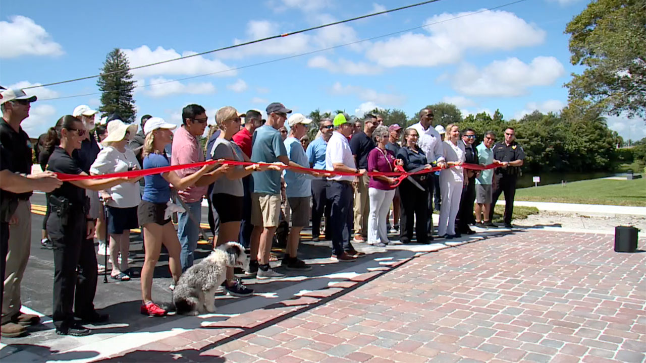 A ribbon-cutting ceremony was held in Lake Clarke Shores on Sept. 2, 2025, to reopen the Pine Tree Lane Bridge.