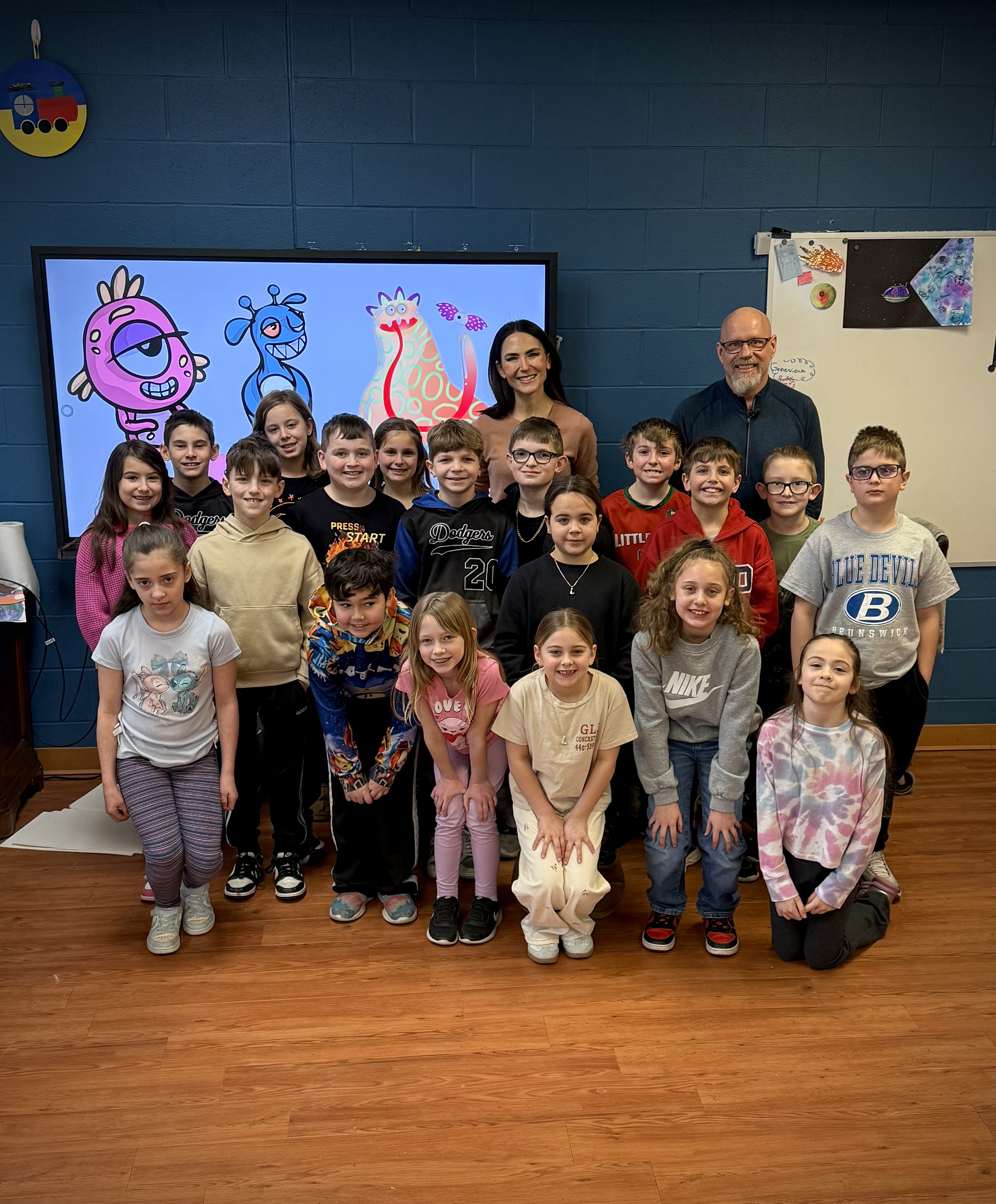 Brunswick 3rd graders at Kidder Elementary in Mr. Vance's art class