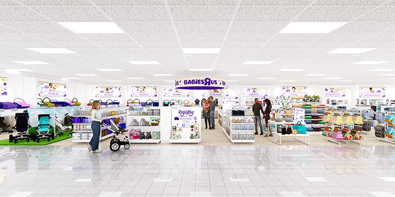Rendering of Babies"R"Us inside Kohl's 
