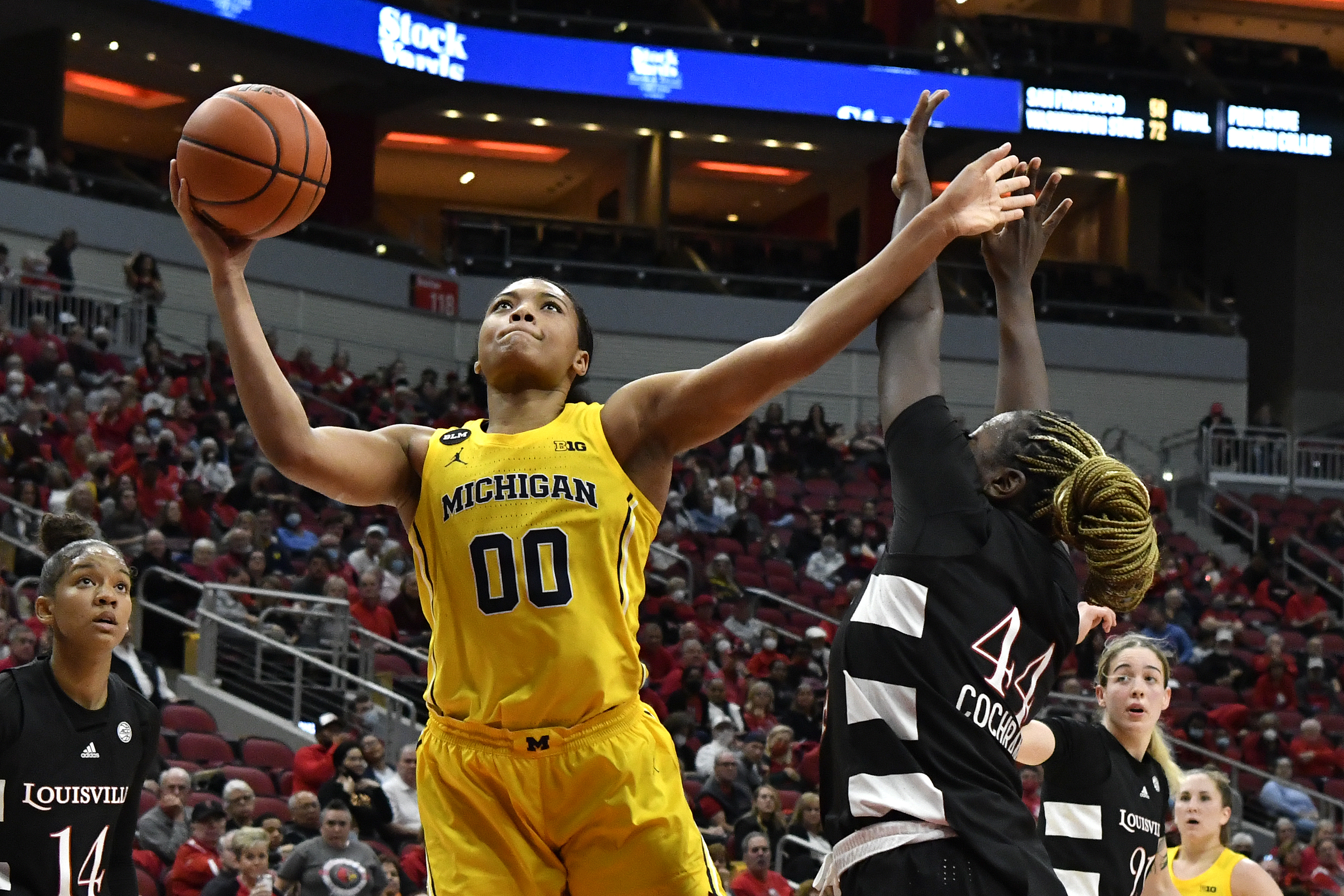 FILE Naz Hillmon Michigan Louisville Basketball