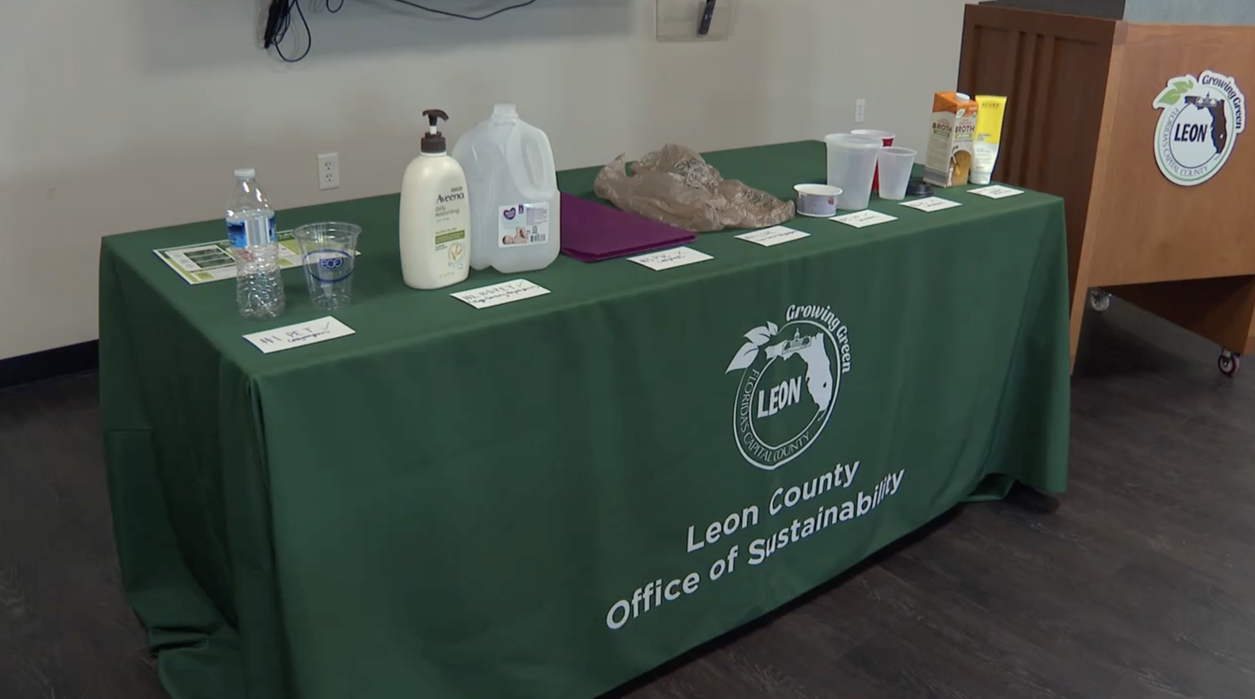 Plastics demonstrated at the Master Recycler training