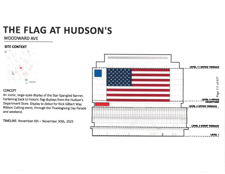Hudson's Detroit flag plan