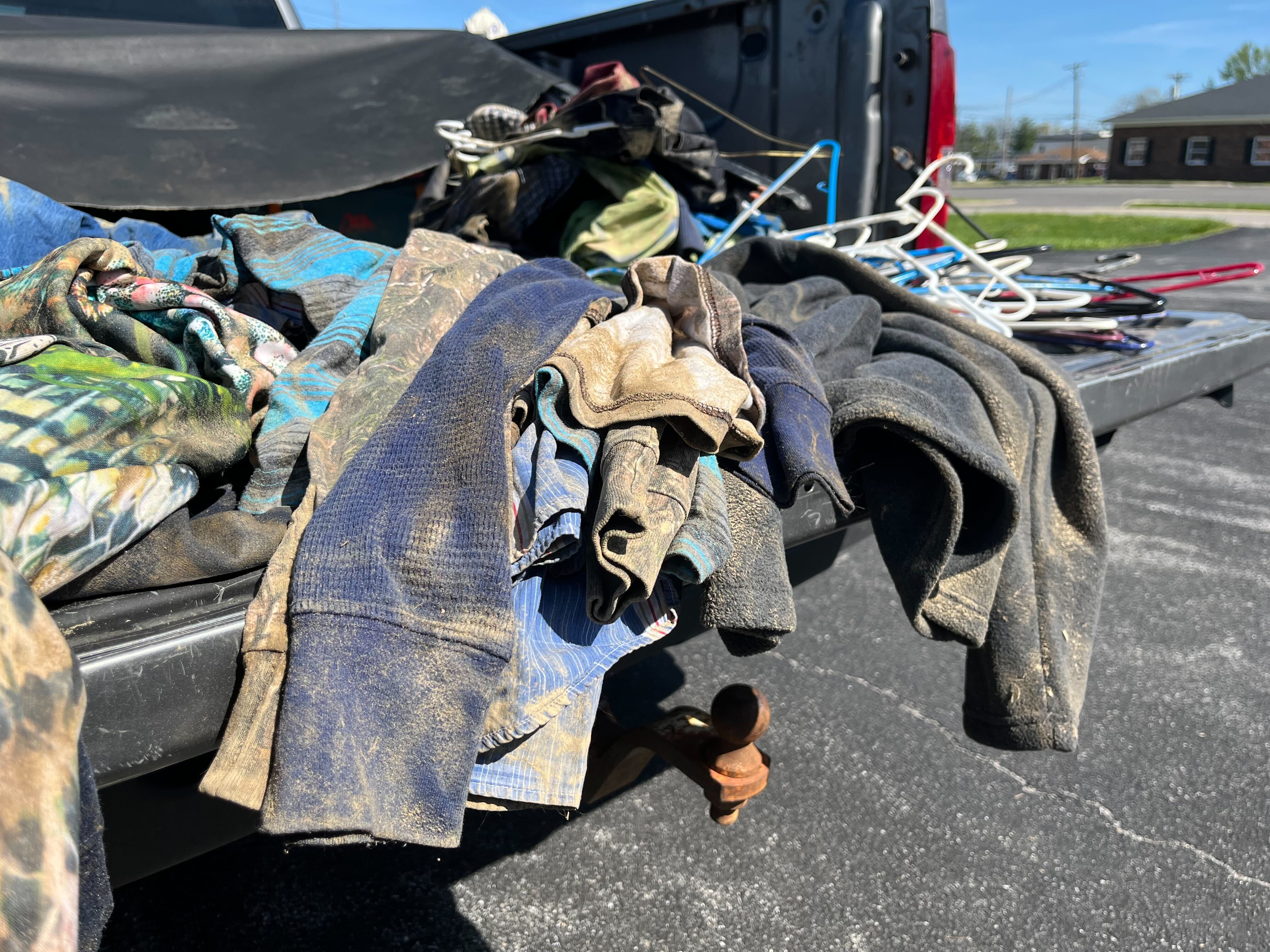 muddy clothes