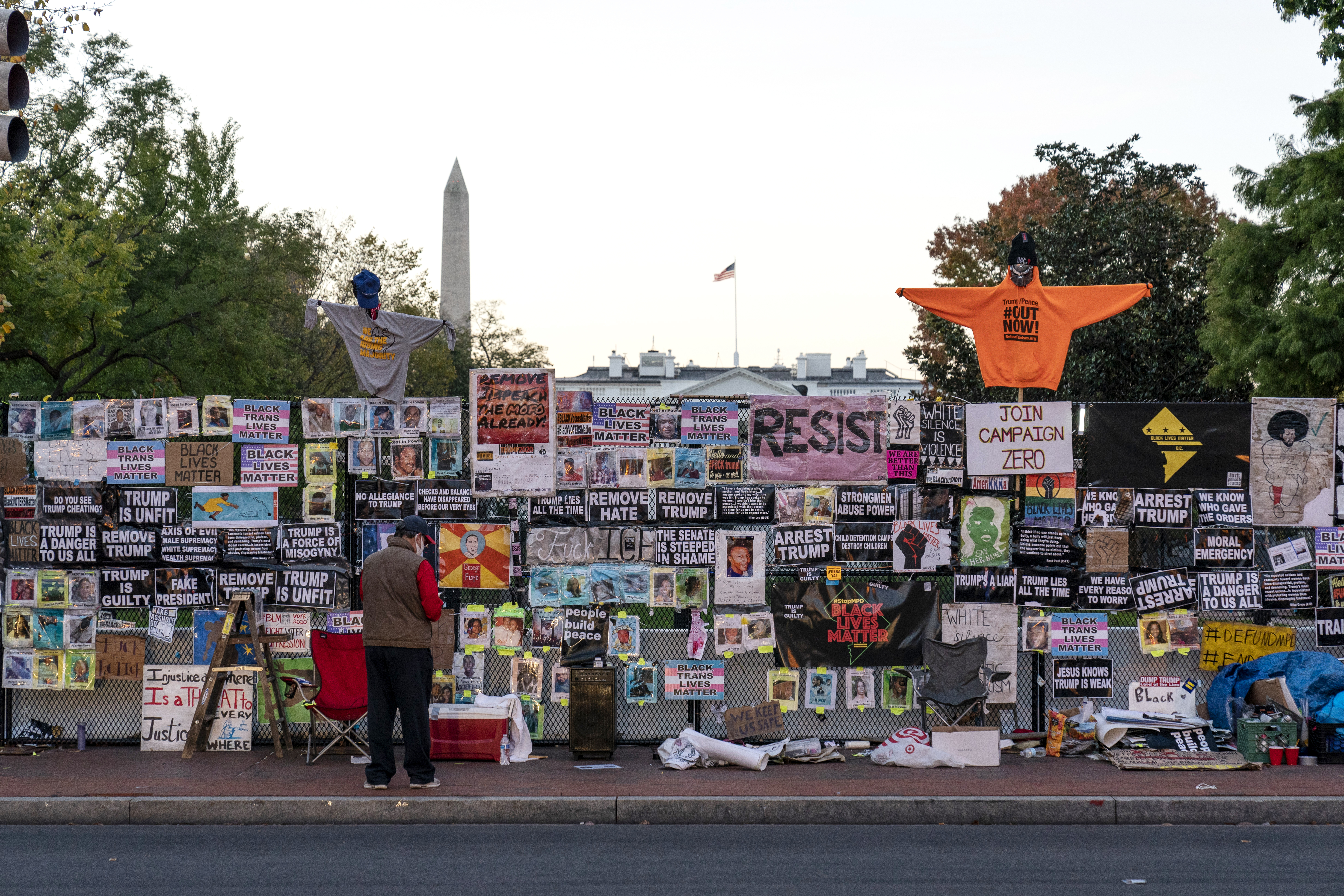 Protesters gather in Washington DC as nation awaits Election Day results