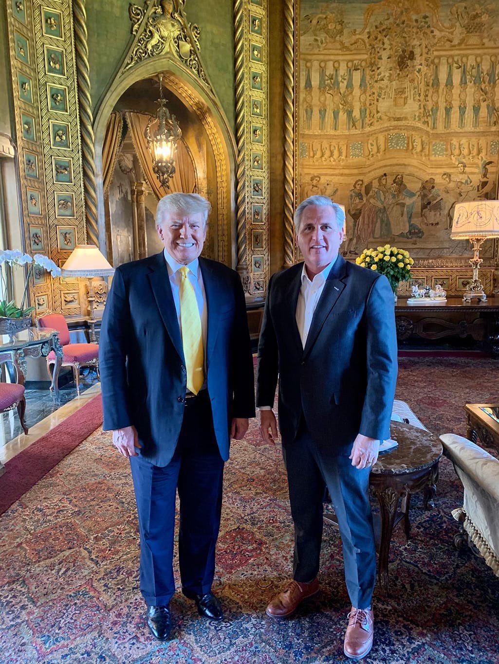 Local Congressman Kevin McCarthy (R-Bakersfield) traveled to Florida Thursday to meet with former President Donald Trump just days after his departure from the White House.