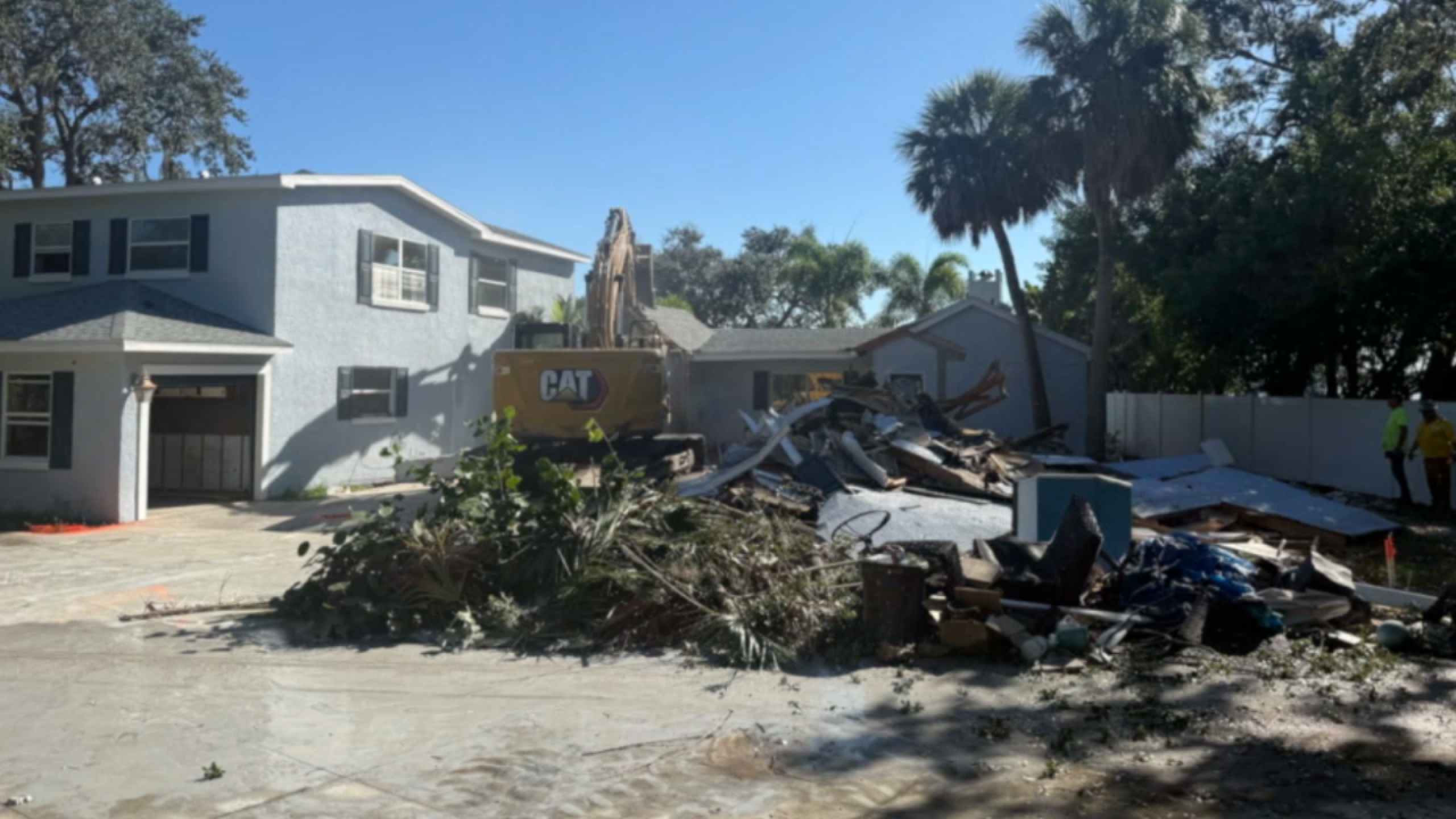 Remnants of a home lost to 2024 hurricanes in Florida. 