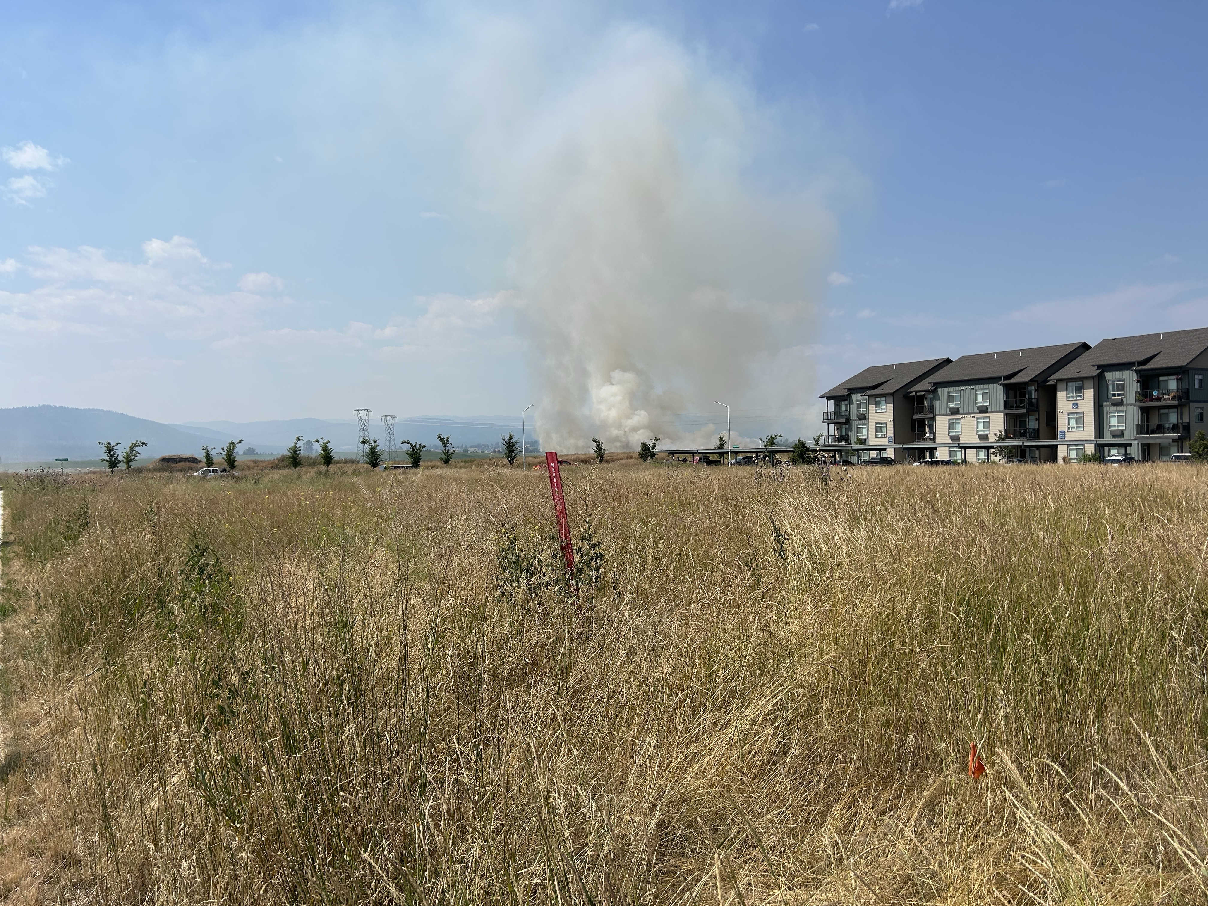 Grass fire in Kalispell