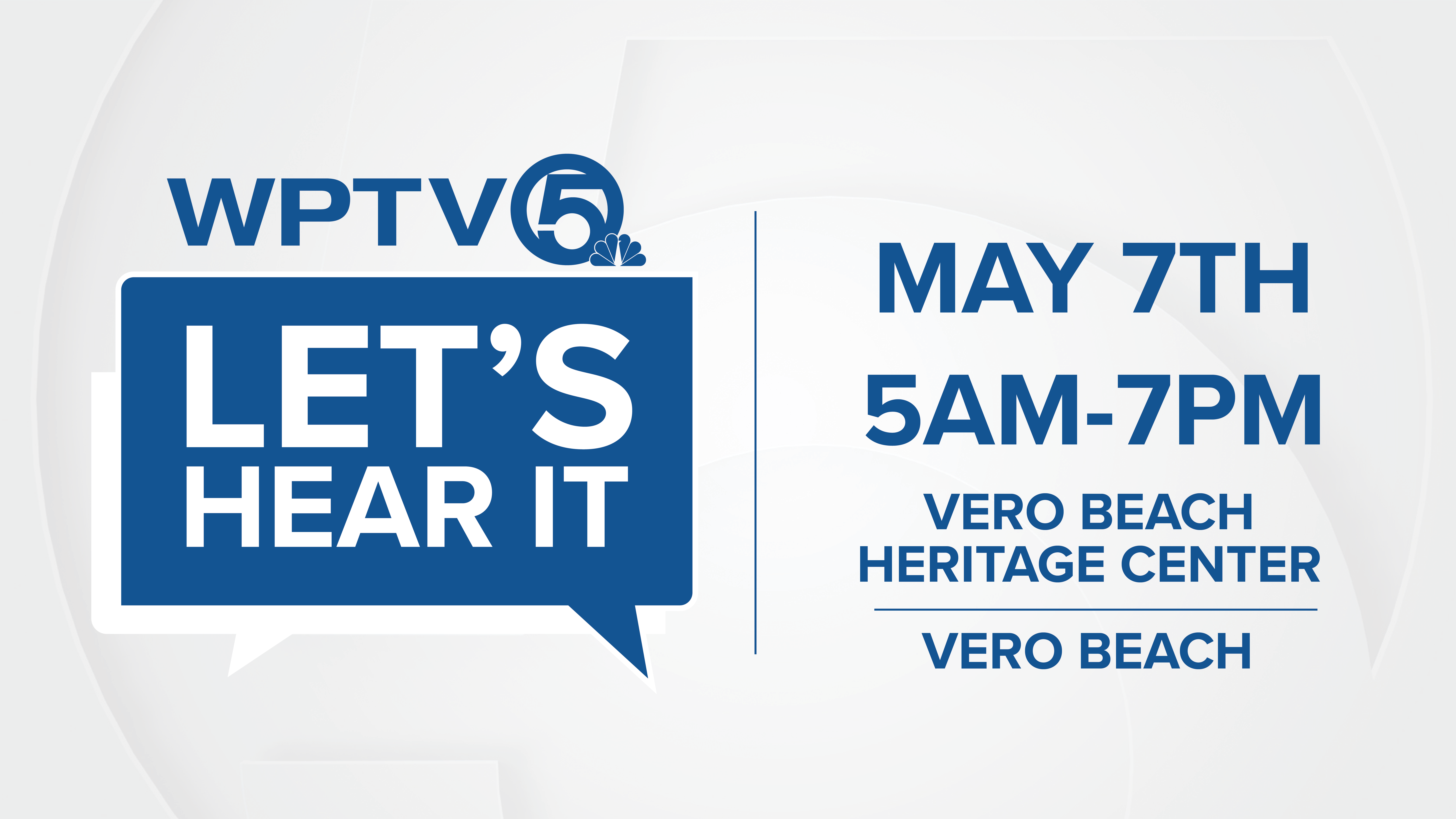 WPTV Let's Hear It May 7th 5AM-7PM Vero Beach