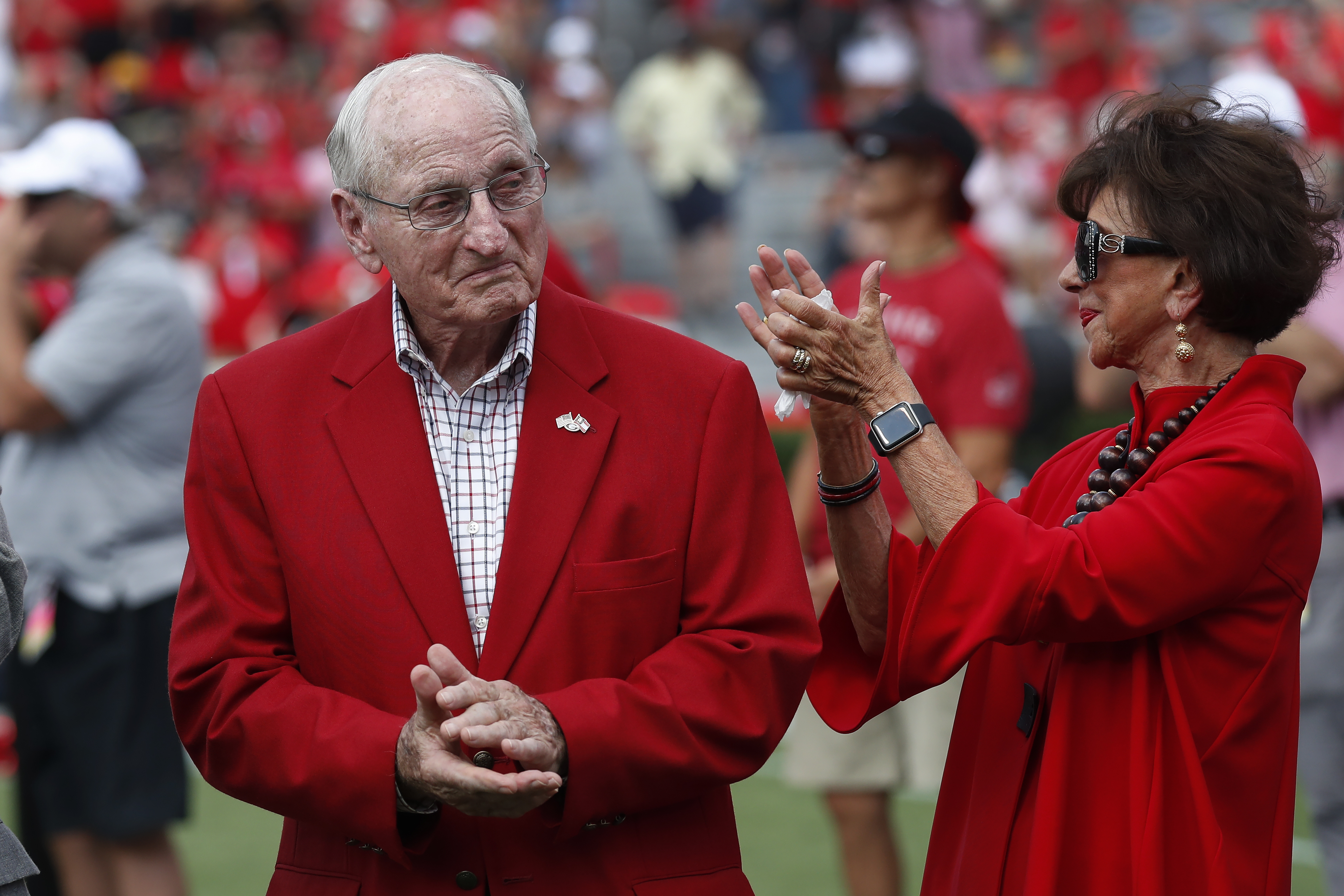 Murray State Georgia Football Vince Dooley and wife
