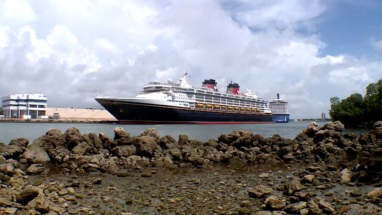Disney cruise ship at Port Everglades