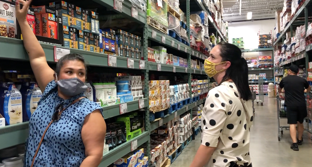 Two friends are putting together small care packages for nurses to help nourish their body and their soul.