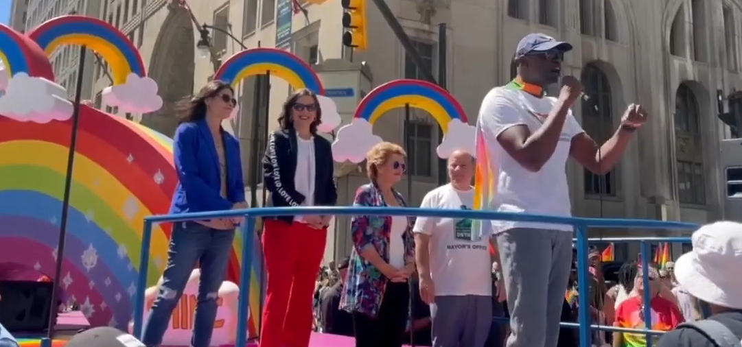Lt. Gov. Garlin Gilchrist at Detroit Pride festival