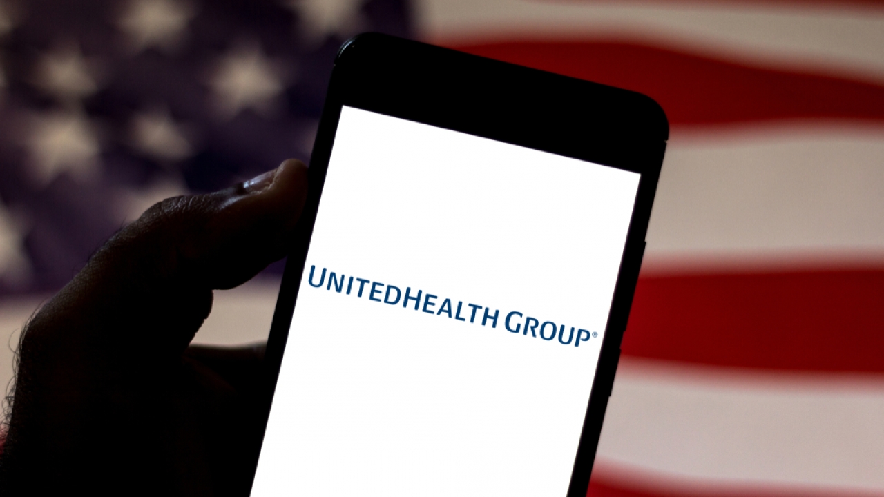 UnitedHealth Group on a cellphone app.