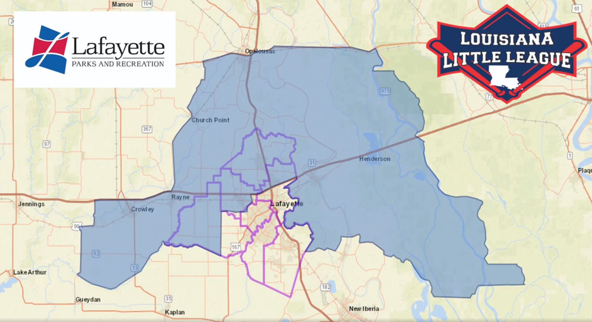 Greater Lafayette Little League map.JPG