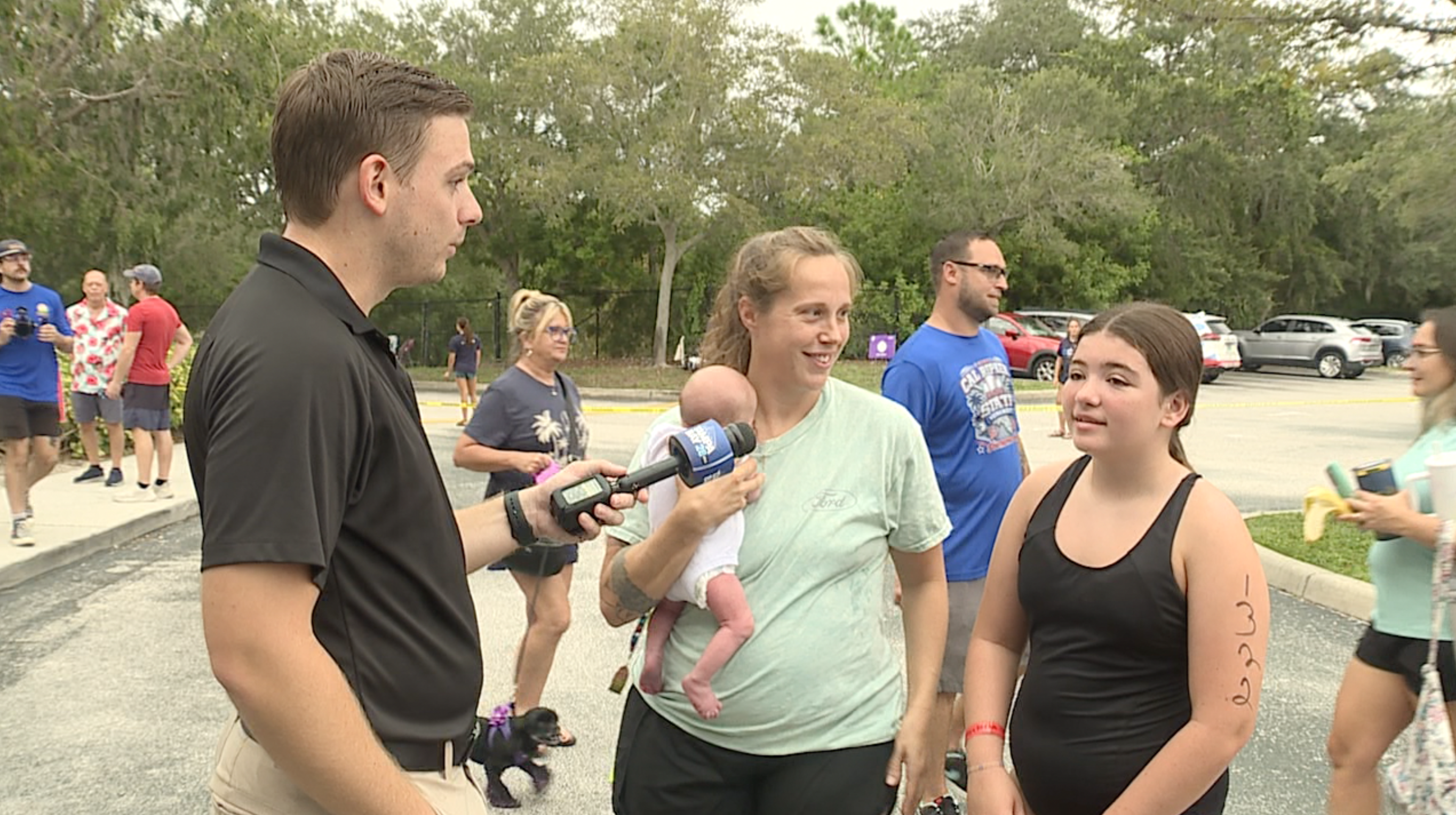 Kids compete in annual swim bike run triathlon at the Palm Harbor YMCA to get off screens