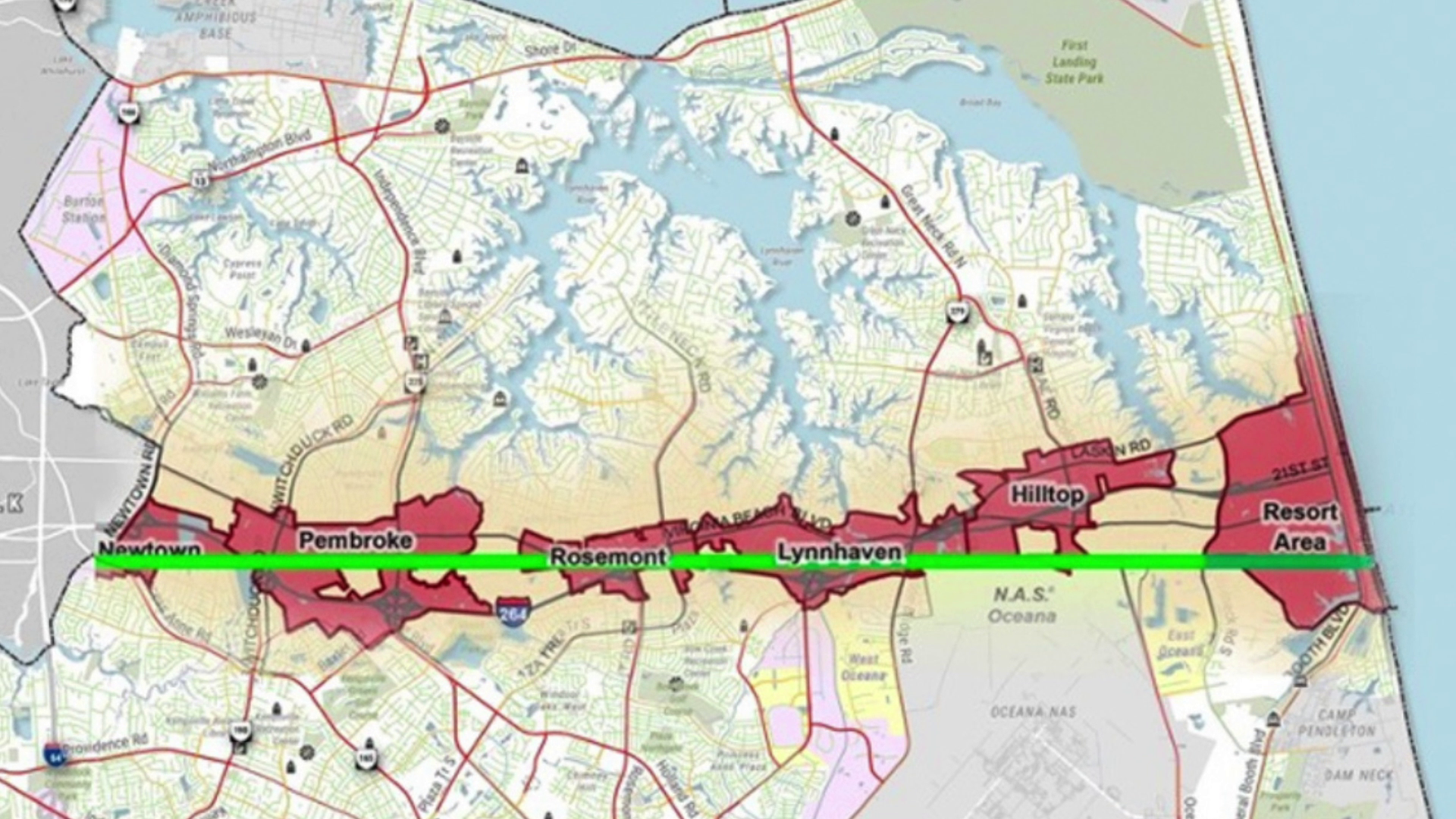 Proposed plans for Virginia Beach Trail
