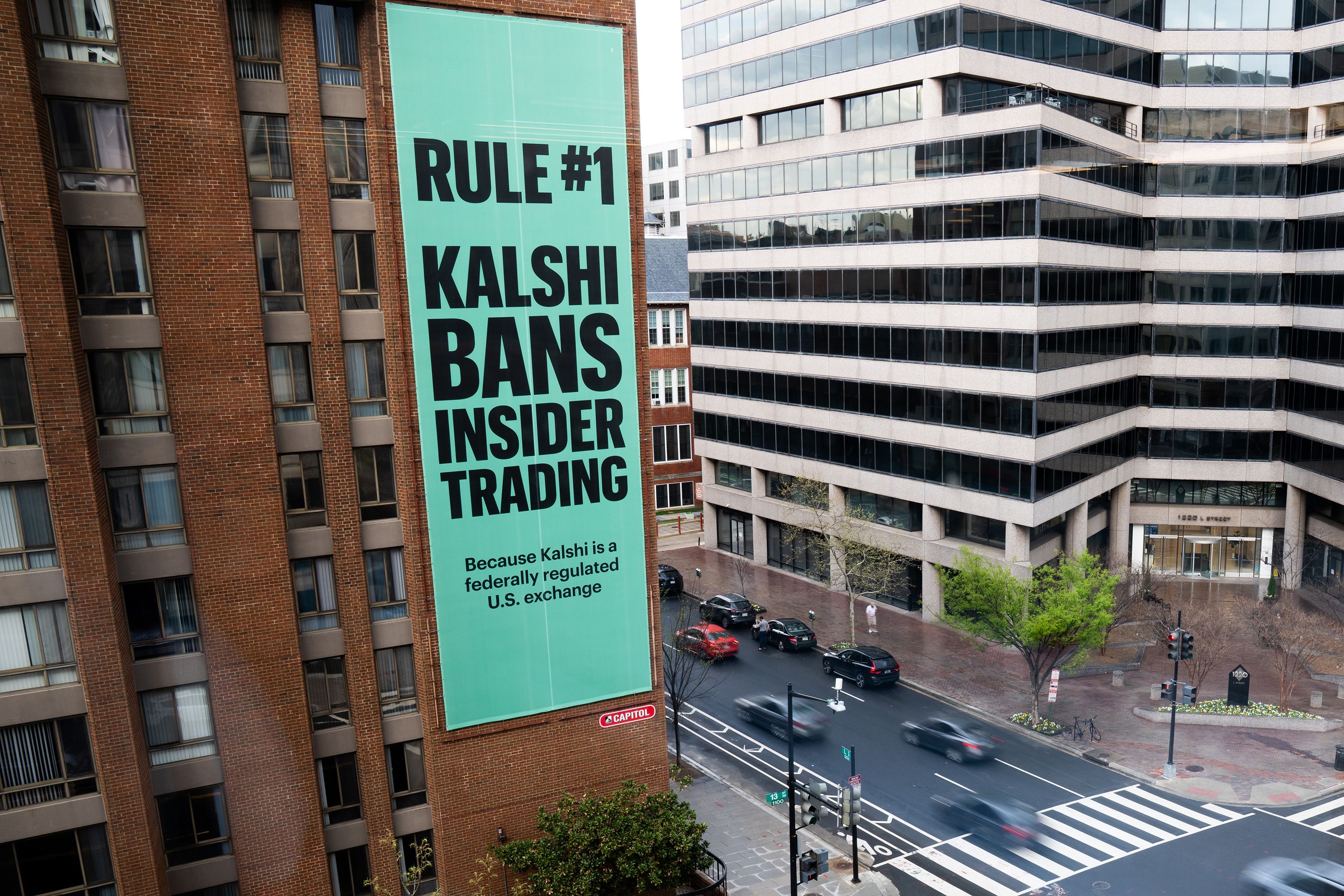A sign advertising Kalshi.