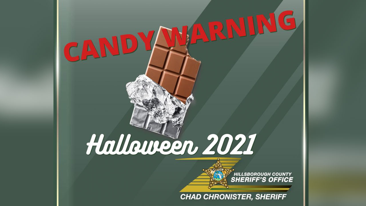 Candy warning, blade found in Halloween candy, Hillsborough County Sheriff's Office, Nov. 6, 2021