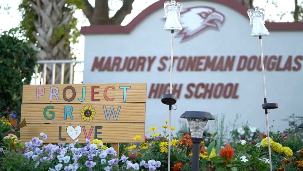 "Project Grow Love," a community garden outside Marjory Stoneman Douglas High School in Parkland