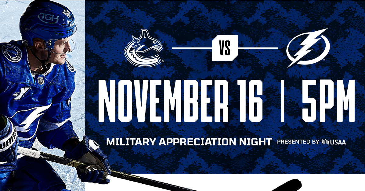 Lightning will have 'military appreciation night' at Sunday's game at Benchmark International Arena