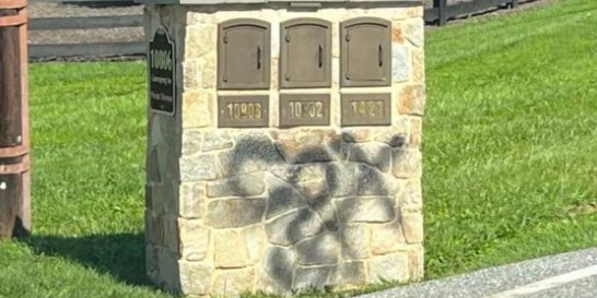 Antisemitic graffiti on Pikesville mailboxes