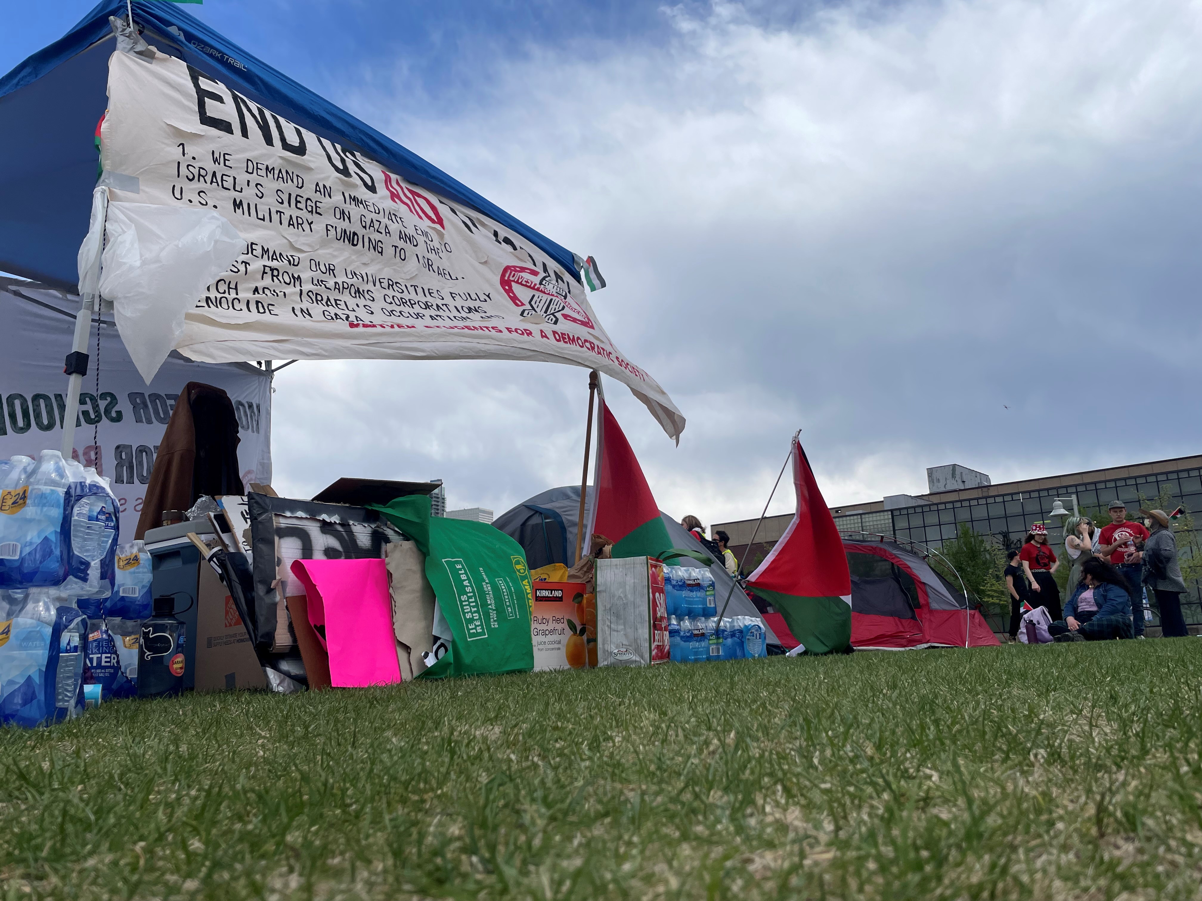 Students set up camp on Auraria Campus to protest conditions in Gaza