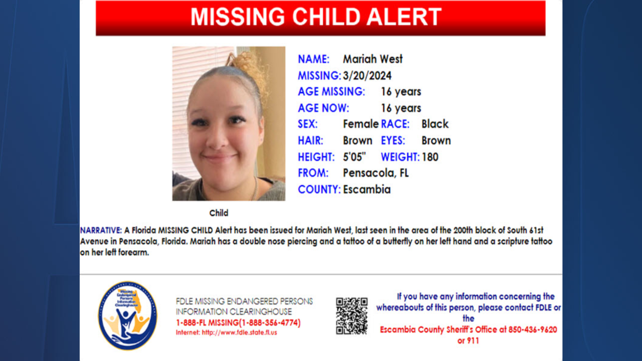 Missing Child Alert for Mariah West