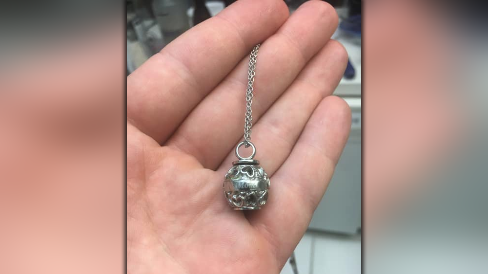 mom ashes necklace