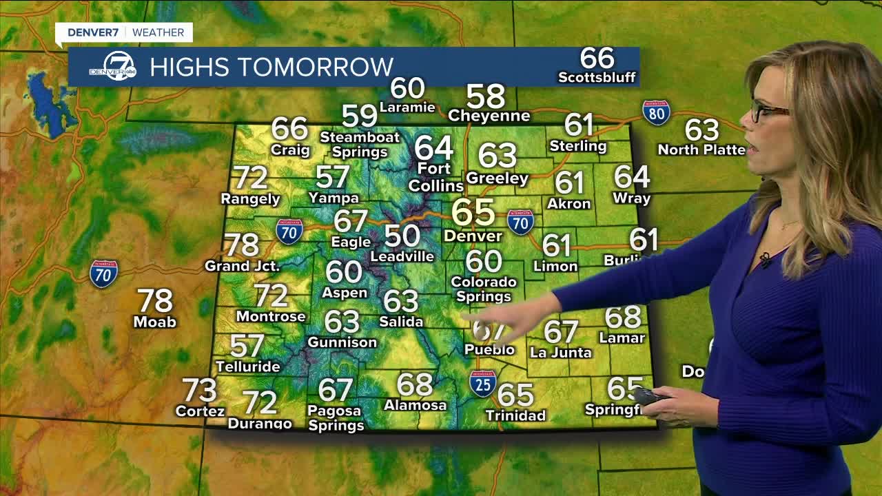 Highs on Sunday
