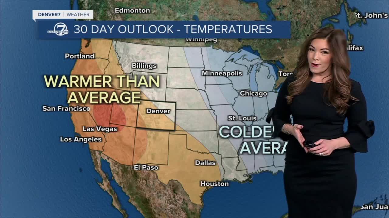 Warmer Than Average for Colorado's 30 Day Outlook