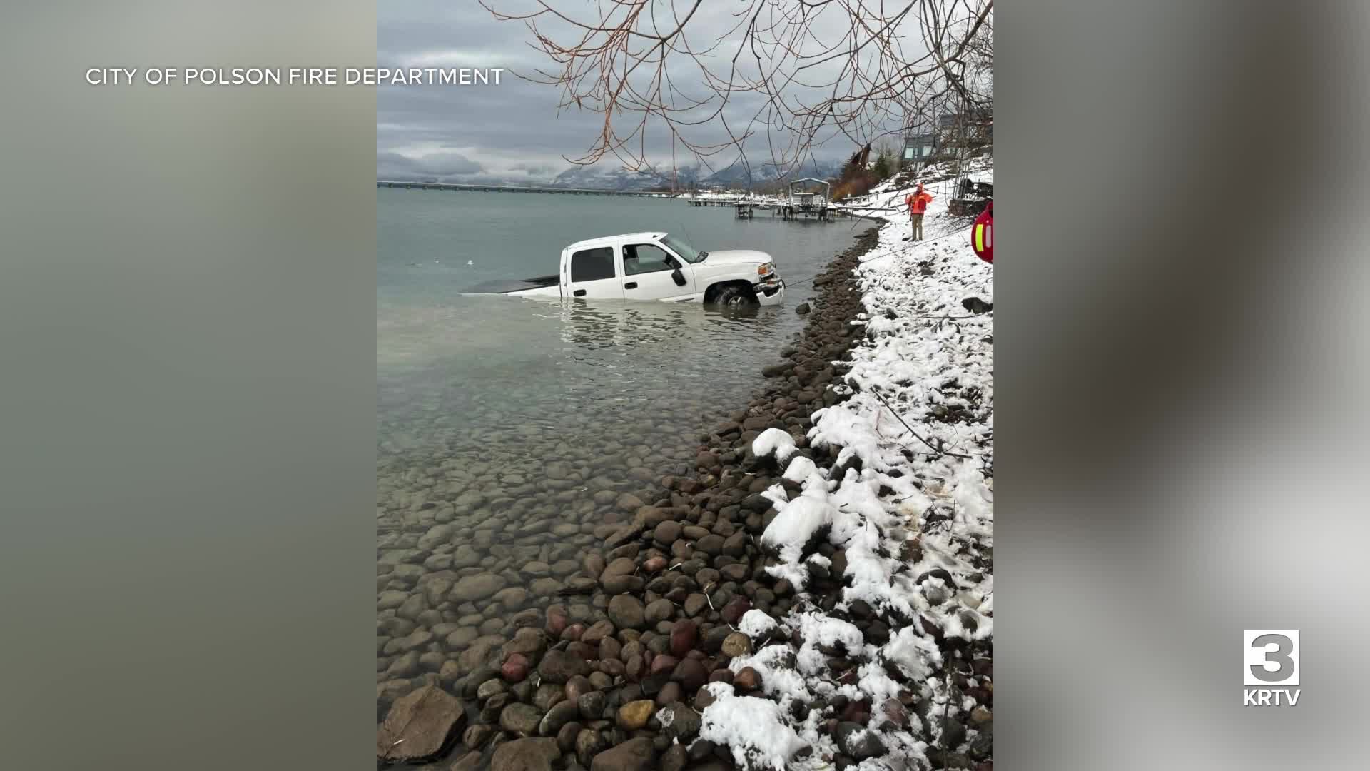 Man charged after pickup truck found in Flathead River