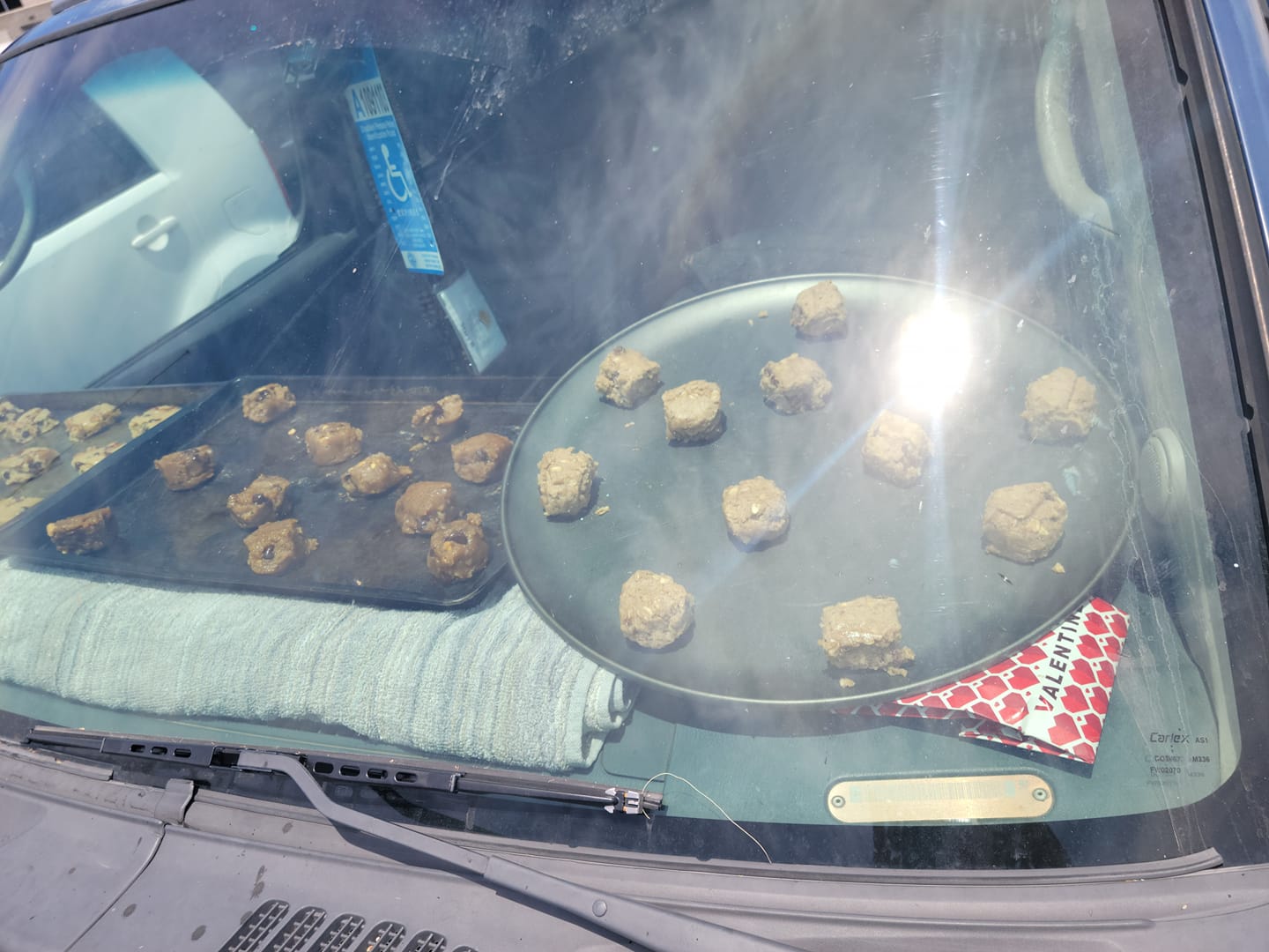 Cookies baking on dashboard 