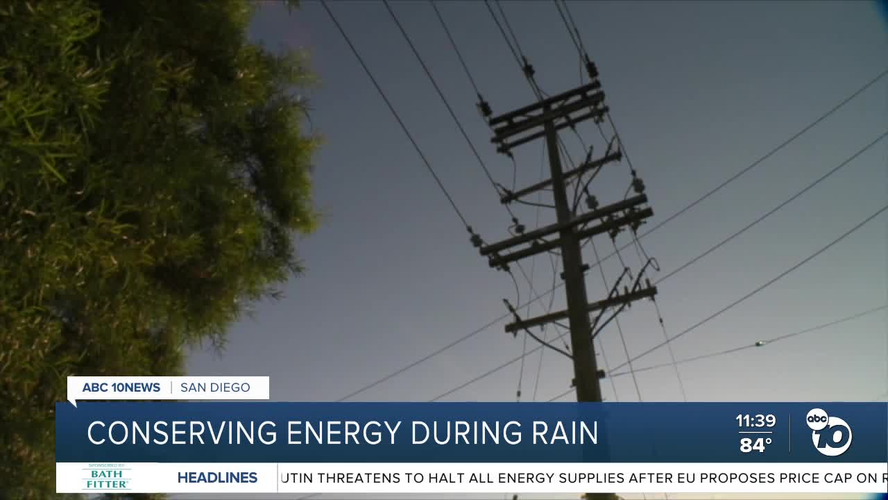 Conserving energy during the rain