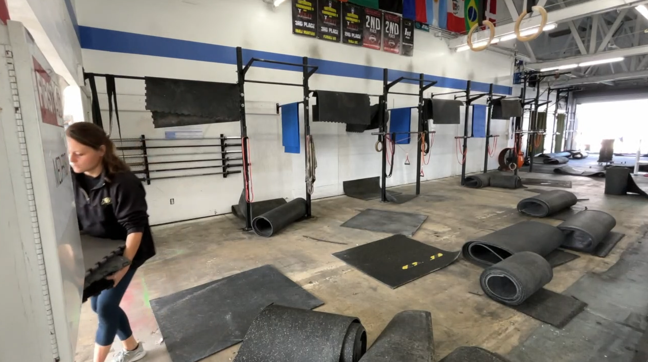 CrossFit Humanity drying out post storm 1-23-24