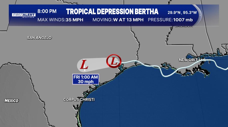 Tropical Depression Bertha 