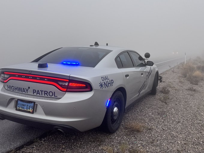 Nevada Highway Patrol urging caution driving through fog