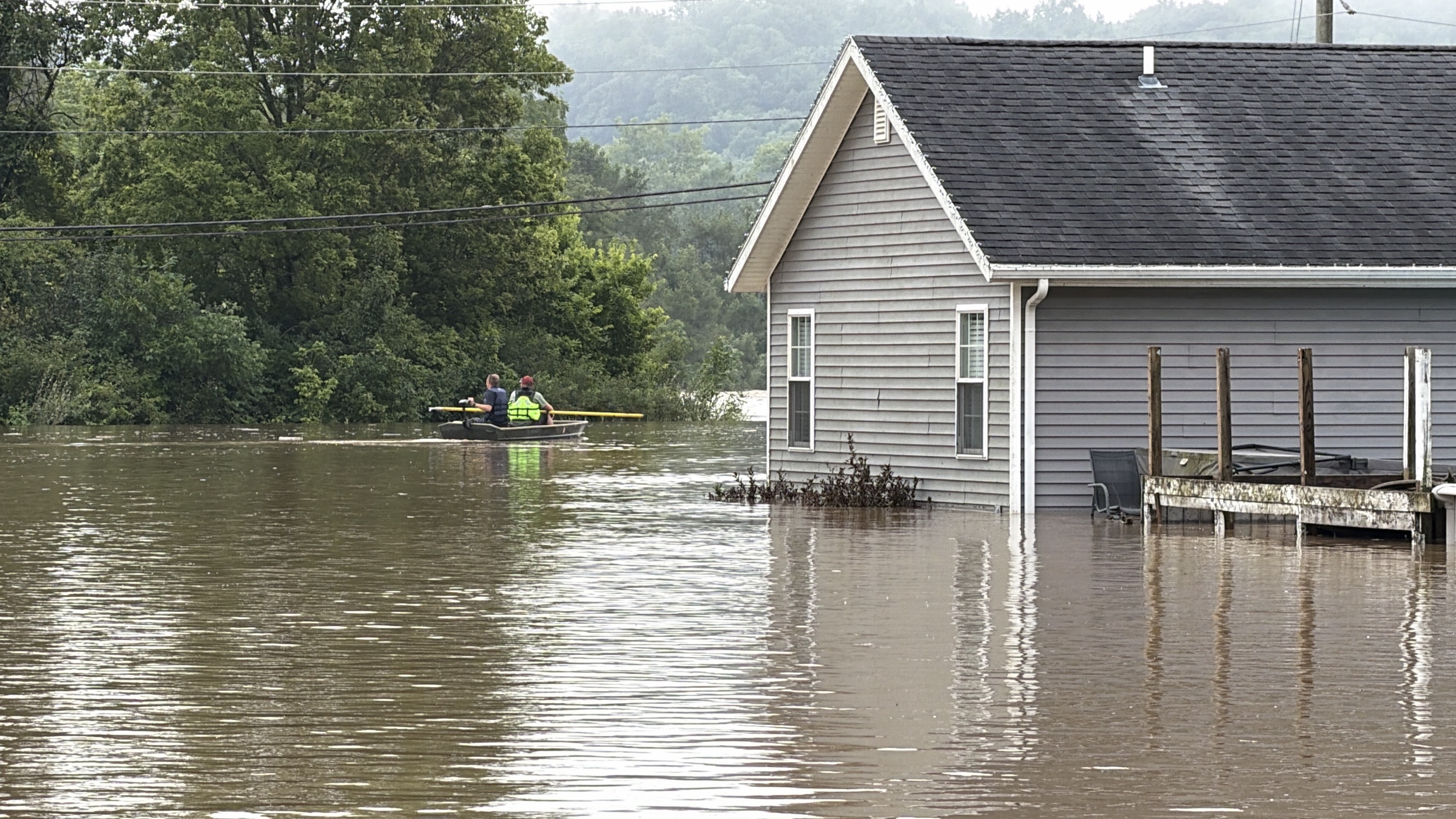 Flooding in Laurel Indiana