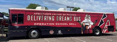arizona diamondbacks delivering dreams bus