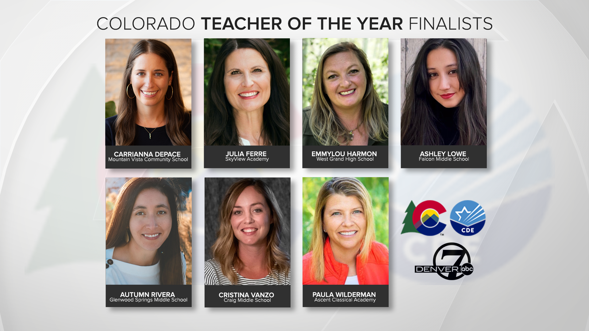 Seven finalists for Colorado's 2022 Colorado Teacher of the Year