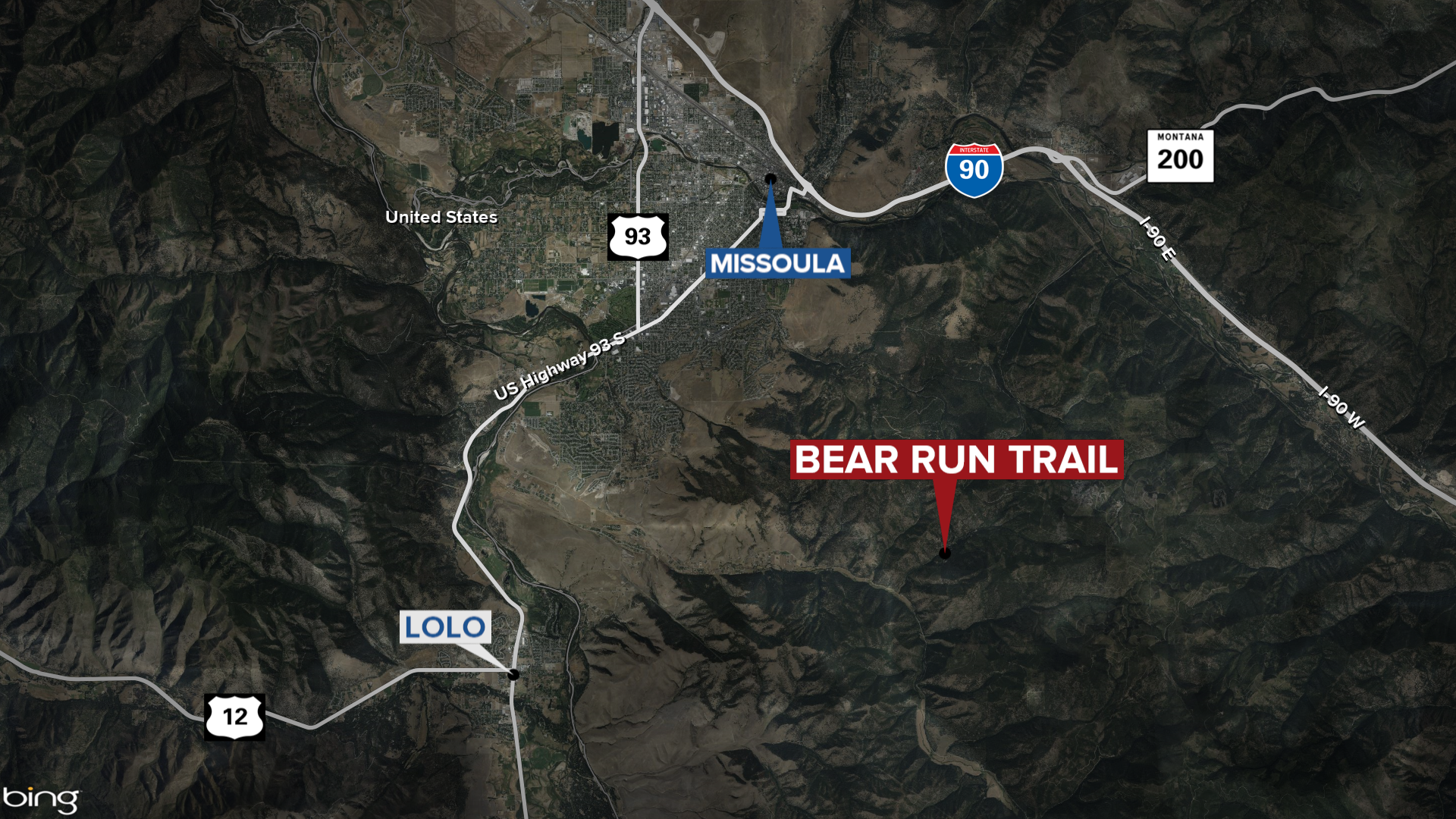 Bear Run Trail Fire Map